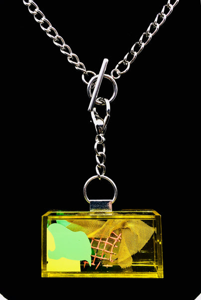 Yellow Node Art Necklace With Chain.01
