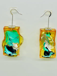 Nodes Collection Of Art Earrings are dripping with color and their shapes are smoldering as alluring as any painting or sculpture!   