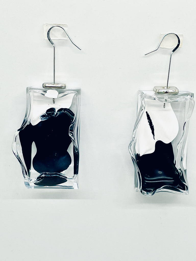 Clear Drop Node Earrings_01 – Nodes Collection Of Jewelry+Art