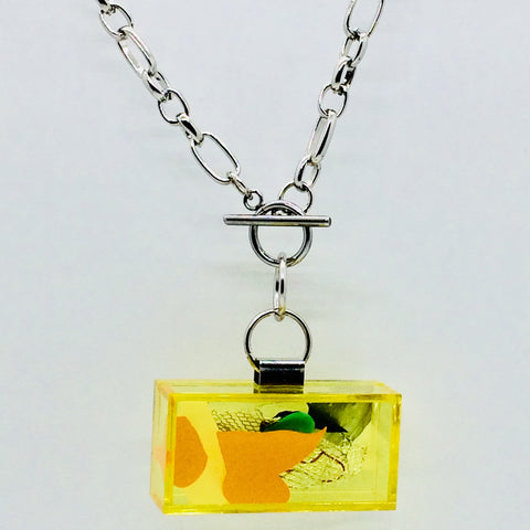 Yellow Node Art Necklace.02